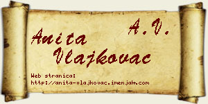 Anita Vlajkovac vizit kartica